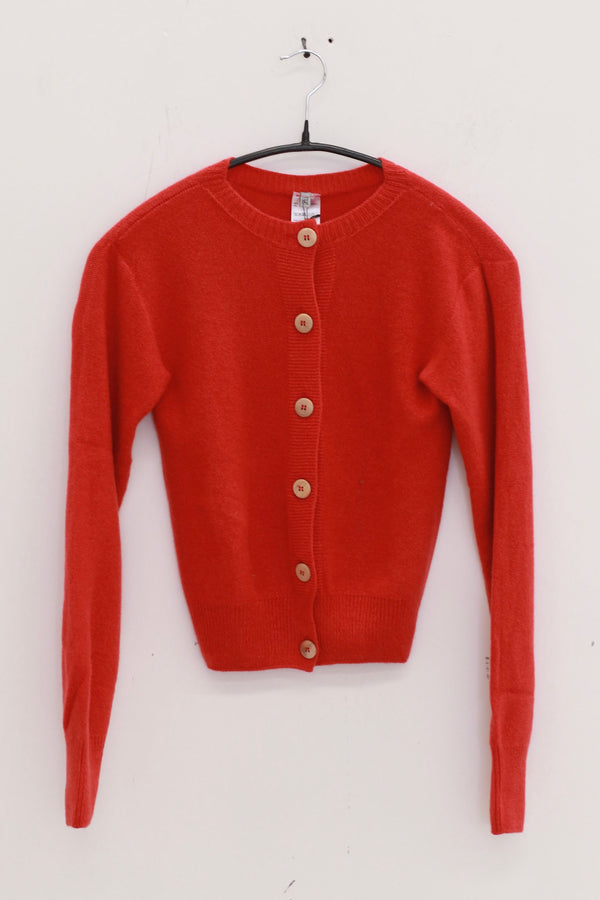 BASERANGE 25 Autumn/Winter TIER CARDIGAN Animal Print Knit Cardigan France BAS-PUTC-RC-AU25-MELOGRANO RED
